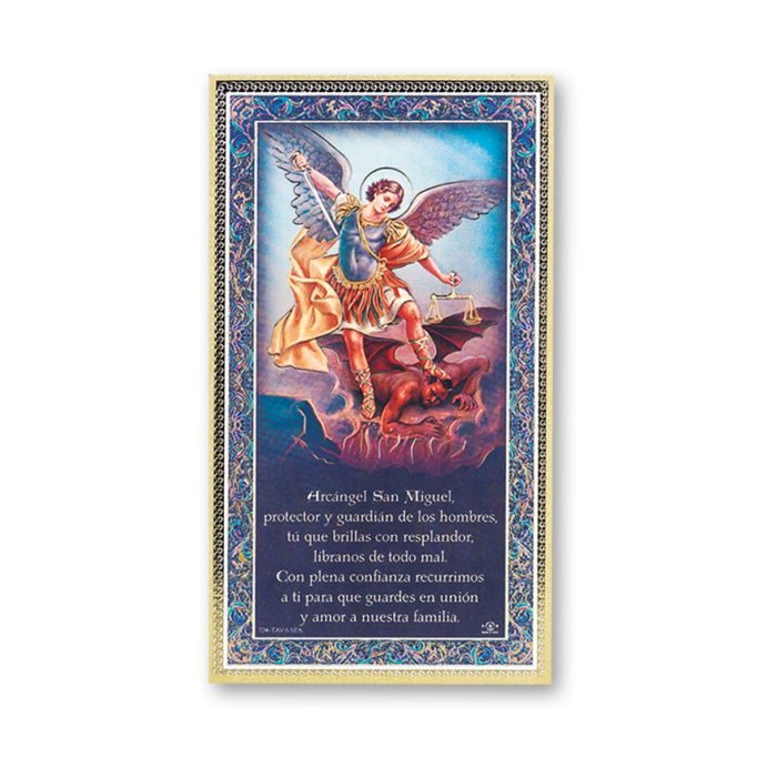 Saint Michael Plaque with Prayer in Spanish