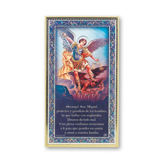 Saint Michael Plaque with Prayer in Spanish