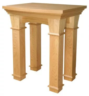 #526 Altar of Repose with Curved Front | Multiple Finishes Available
