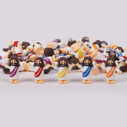 Little Jesus Pocket Figurine | "Jesus Loves You" | Assorted Colors | Bulk Discounts