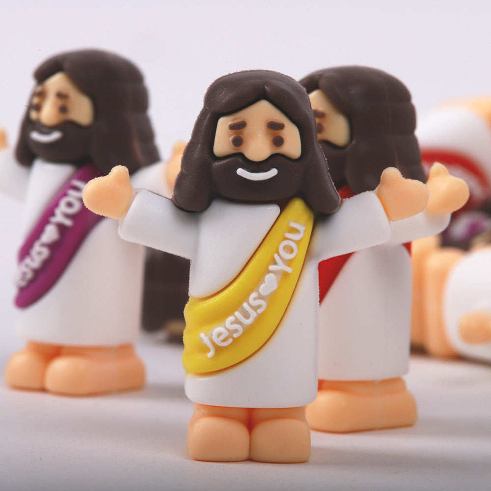 Little Jesus Pocket Figurine | "Jesus Loves You" | Assorted Colors | Bulk Discounts