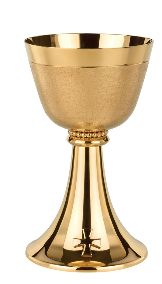 #5375 Brushed Finish Gold Platwed Chalice