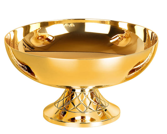 #5427 Hand-Chiseled "Net" Design Open Ciborium | 350 Host Capacity | Multiple Finishes Available