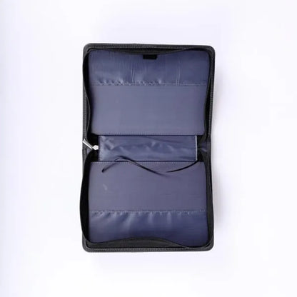 Imitation Leather Unshakable Faith Bible Cover | Grey/Black | Large