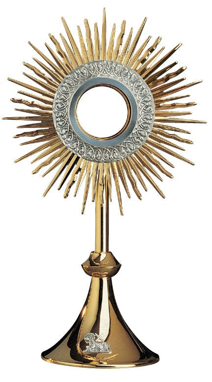#5540 Paschal Lamb Monstrance | Two-Tone Finish | Handmade In Spain