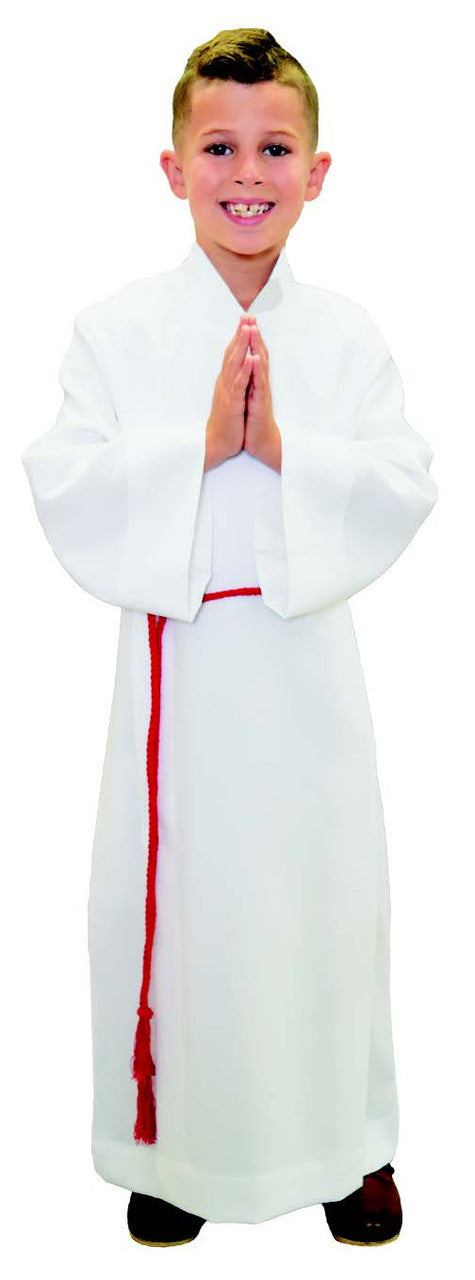 #557 Altar Server Front Wrap Cassock Alb | 100% Poly/Linen