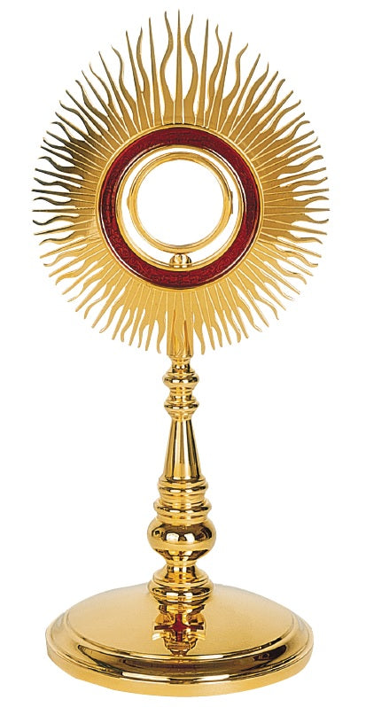 #5582 Enamel Halo Monstrance | 24K Gold-Plated | Handmade In Spain