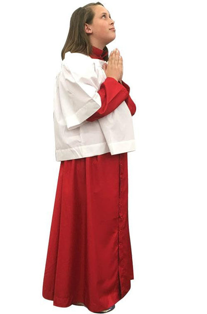 #561 Altar Server Cassock | Poly/Combed Cotton | All Sizes | Red or Black