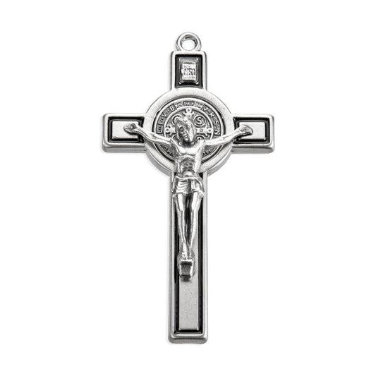 Nickel Saint Benedict Crucifix
