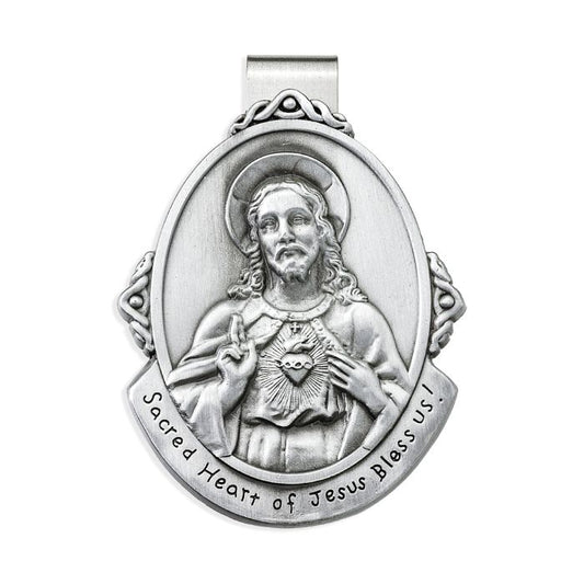 Sacred Heart of Jesus Auto Visor Clip
