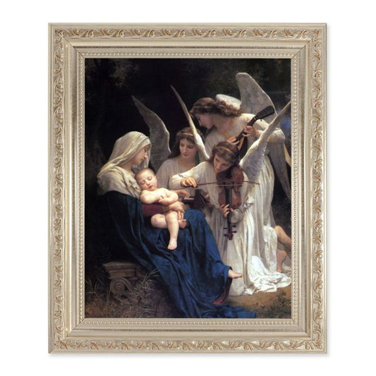 Ornate Silver Frame with a Bouguereau: Heavenly Melody Print