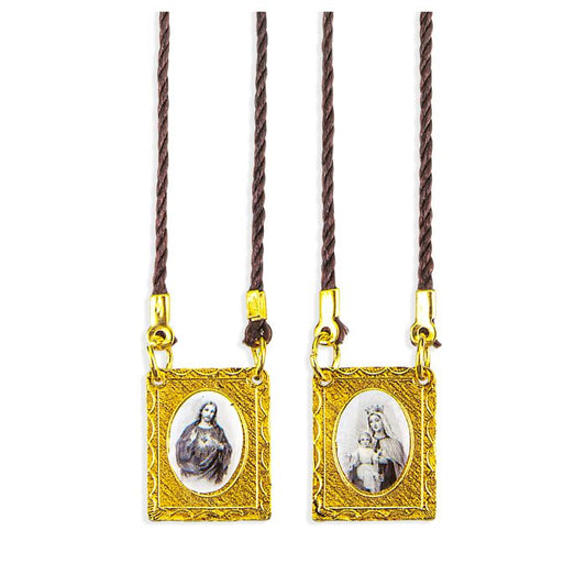 Gold Metal Patina Scapular