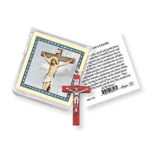 Crucifixion Pocket Piece with a Holy Card