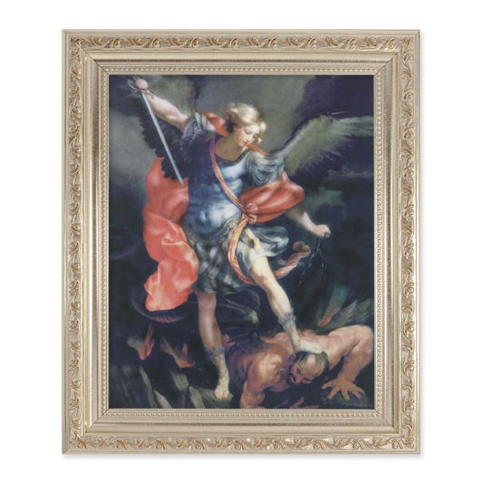 10" x 12" Saint Michael Silver Frame