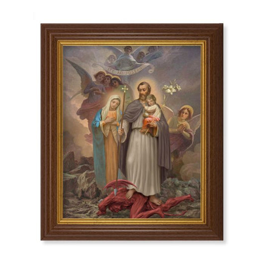 Walnut Finish Beveled Frame with "Terror of Demons" Textured Art