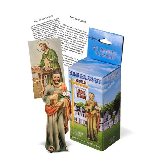 Hand Painted Saint Joseph the Worker Home Seller Kit