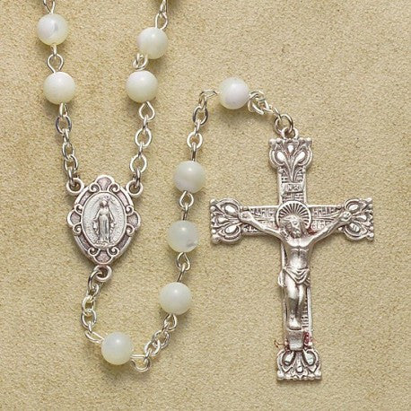 5mm Genuine Mother of Pearl Rosary
