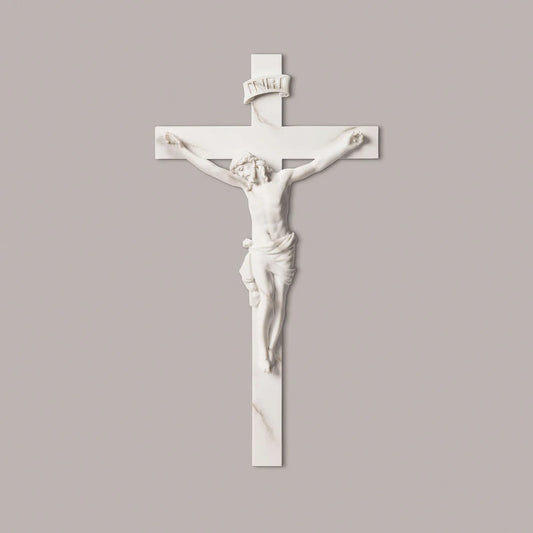 Marble-Look Wall Crucifix