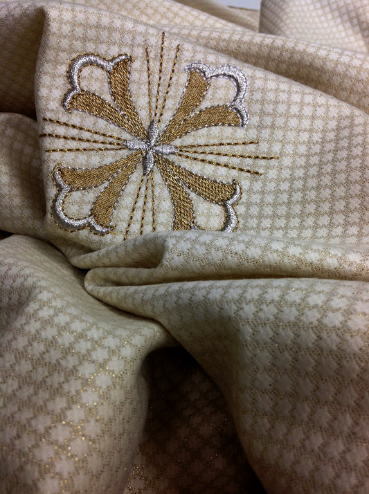 #625 Fleury Cross Dalmatic | Pure Wool/Gold Thread | All Colors