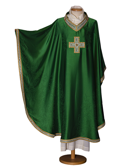 Lightweight Swarovski Stone Cross Chasuble | V Collar | All Colors
