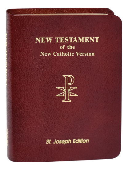St. Joseph New Catholic Version New Testament | Burgundy Leather | Vest Pocket Edition