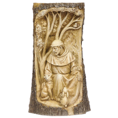 14" Carved Saint Francis Garden Statue