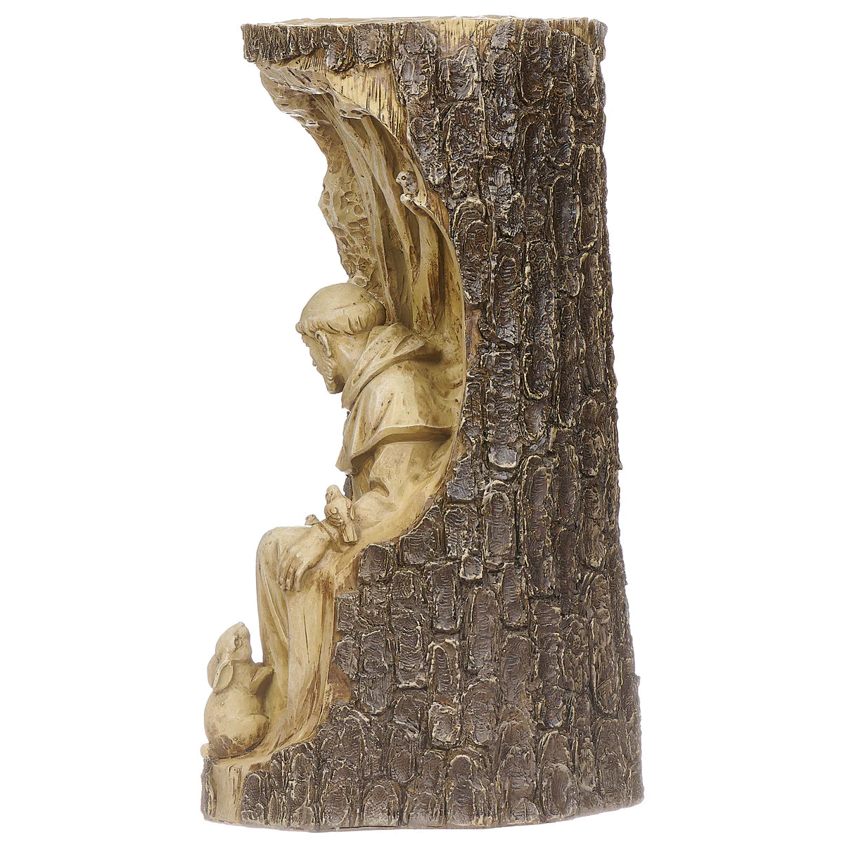 14" Carved Saint Francis Garden Statue