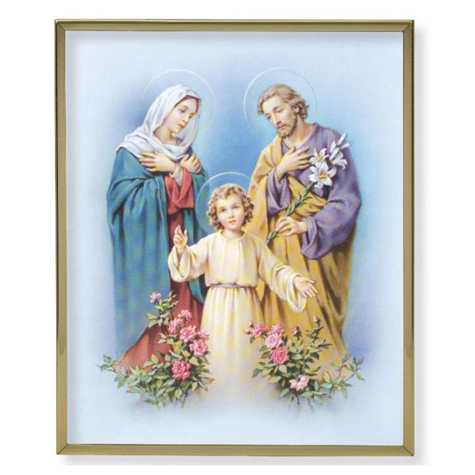 Gold Plaque Frame with a Holy Family Print