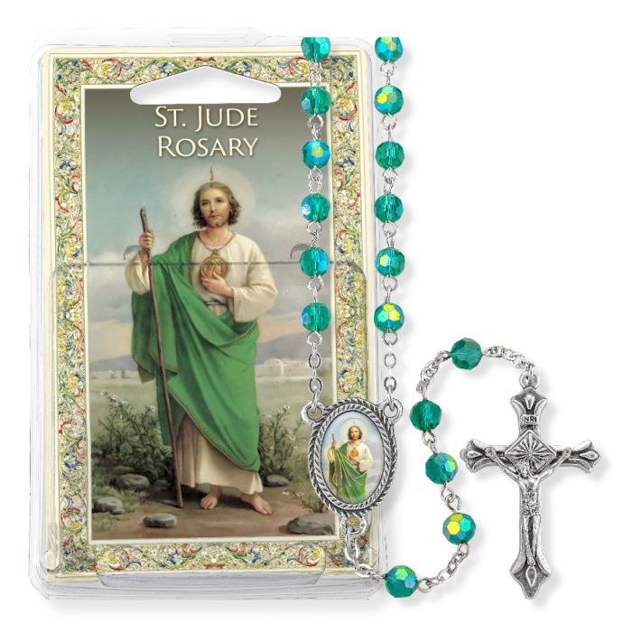 Green Bead Saint Jude Specialty Rosary