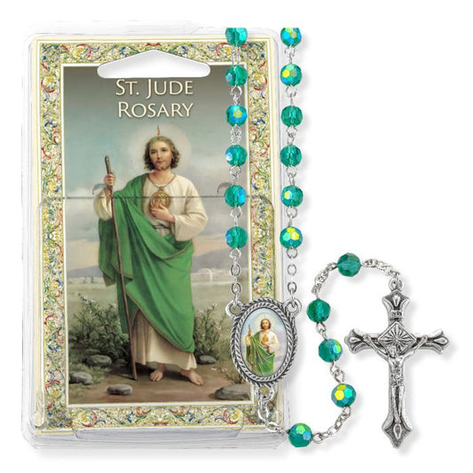 Green Bead Saint Jude Specialty Rosary