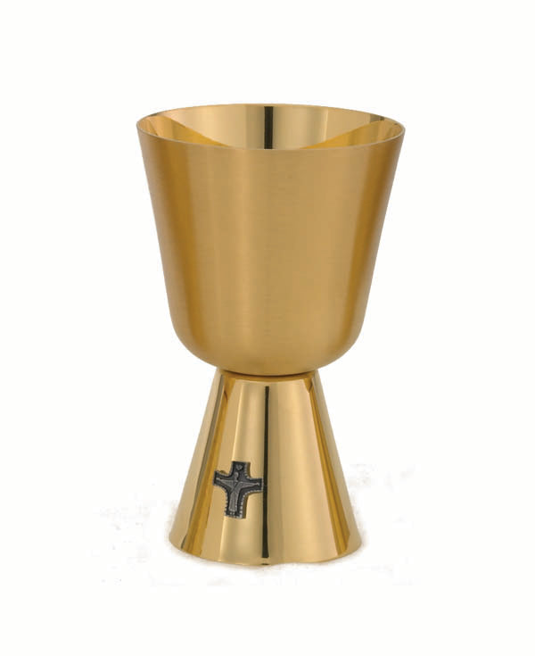 6" 11oz. Communion Cup | 24K Gold Plated | Cross Design