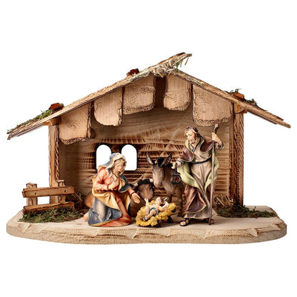 7-Piece Ulrich "Dolomites Stable" Nativity | Includes Ox & Donkey | Multiple Sizes