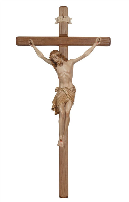 Siena Dark Stained Straight Crucifix | Multiple Sizes & Colors/Finishes