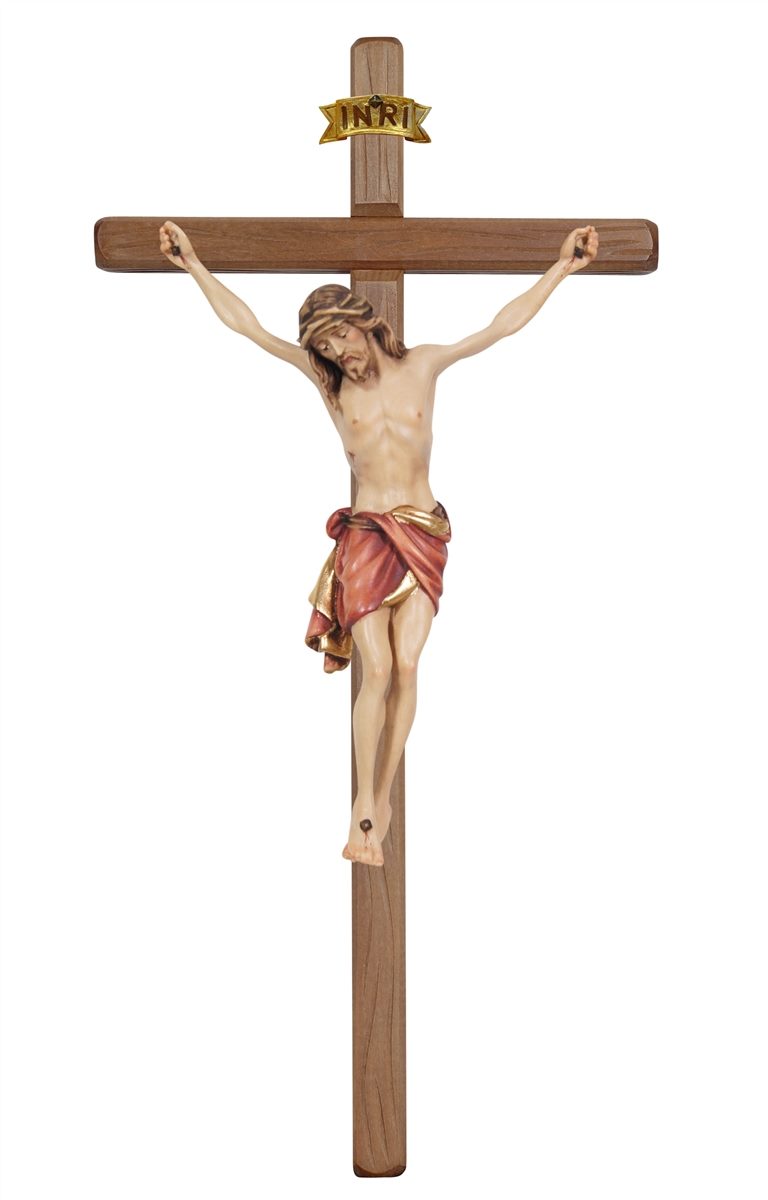 Siena Dark Stained Straight Crucifix | Multiple Sizes & Colors/Finishes