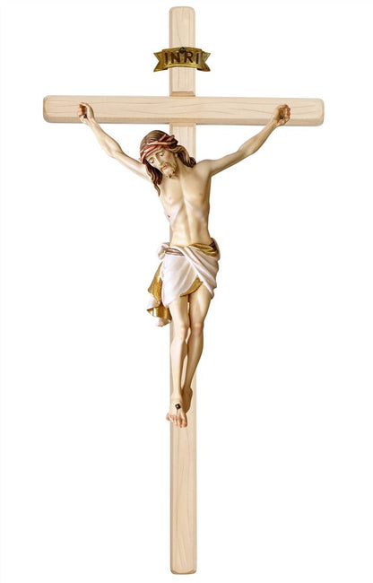Siena Light Stained Straight Crucifix | Multiple Sizes & Colors/Finishes