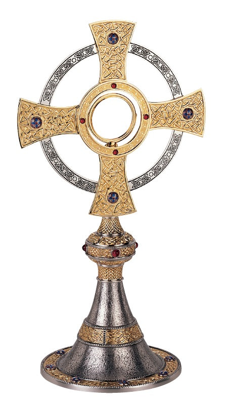 #7210 Celtic "Ardagh" Monstrance | Multiple Finishes Available | Handmade In Spain