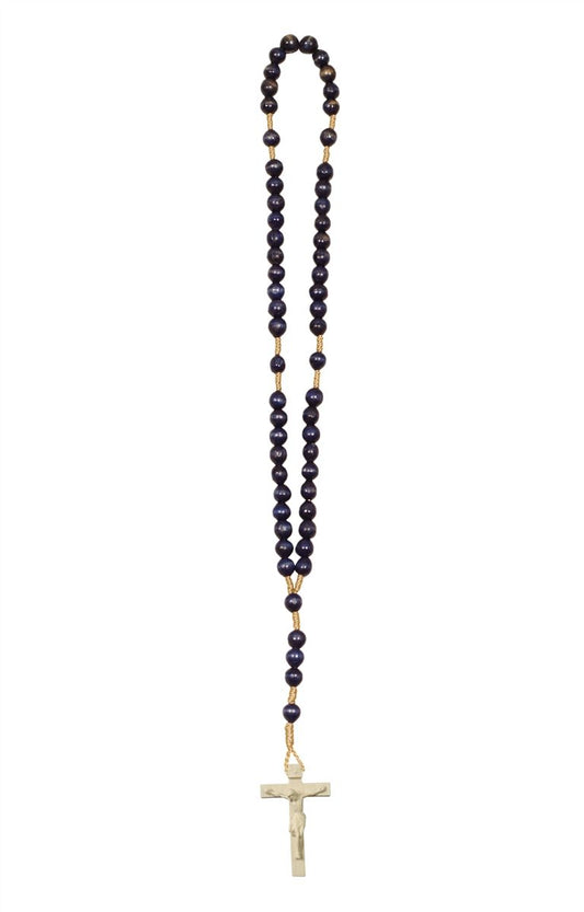 Hand Carved Lindenwood Rosary with Monotone Cross