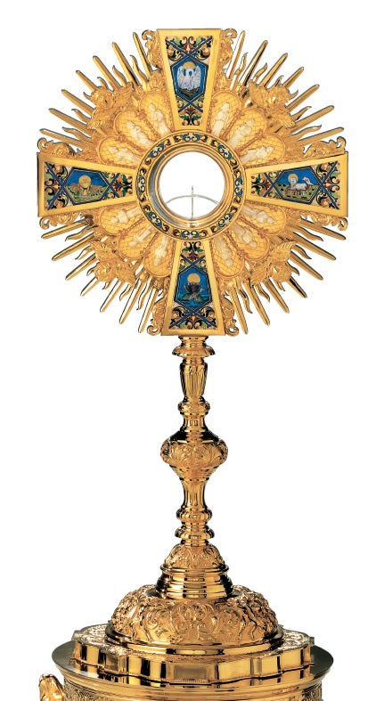 #7231 "The Baroque" Monstrance | 27-1/2"H | All Sterling Silver, Gold-Plated