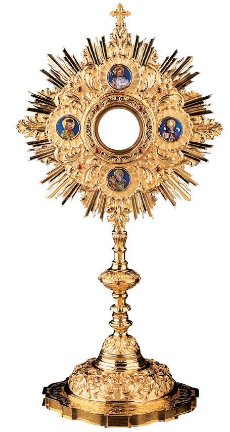 #7296 Four Evangelists Monstrance | 27-1/2"H | Multiple Finishes Available
