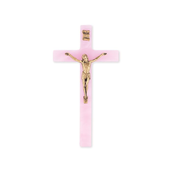 Pearlized Pink Cross with Museum Gold Finish Corpus