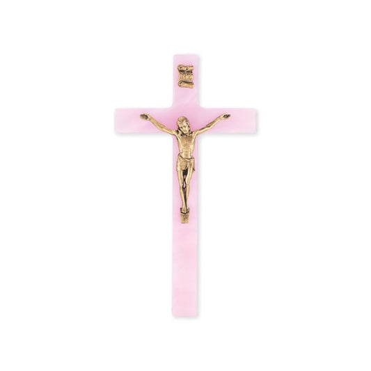 Pearlized Pink Cross with Museum Gold Finish Corpus