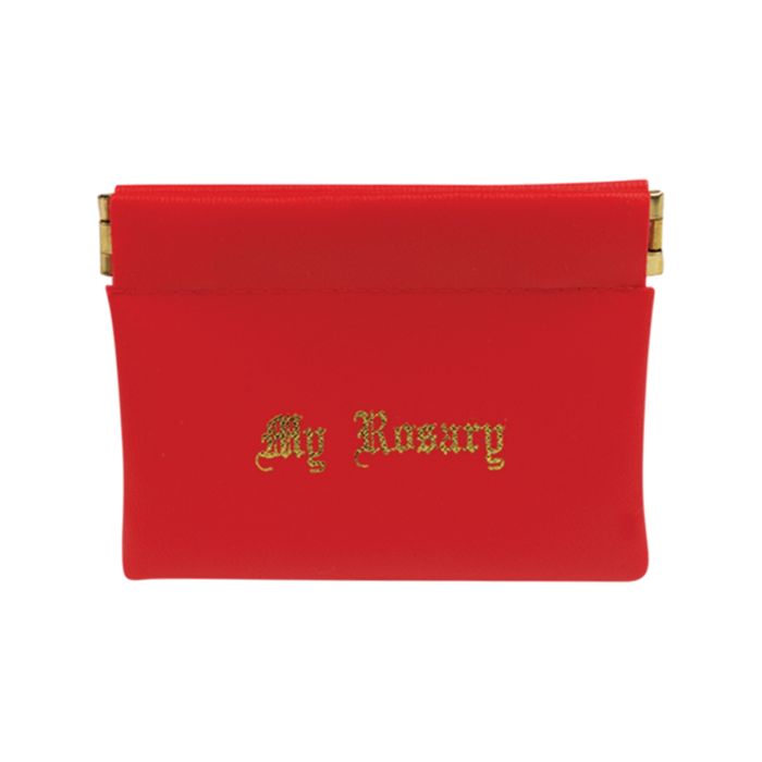 Vinyl Leatherette Squeeze Rosary Case