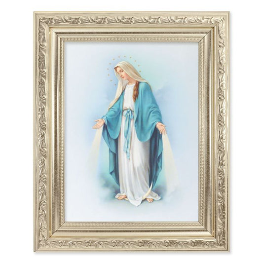 Silver Ornate Frame with Our Lady of Grace Print