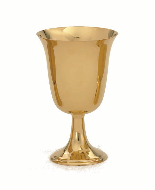 6 1/8" 11oz. Communion Cup | 24K Gold Plated | Smooth Finish