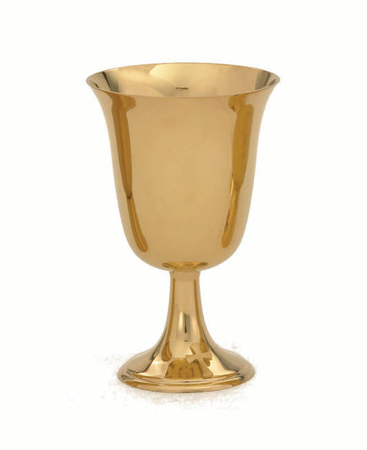 6 1/8" 11oz. Communion Cup | 24K Gold Plated | Smooth Finish