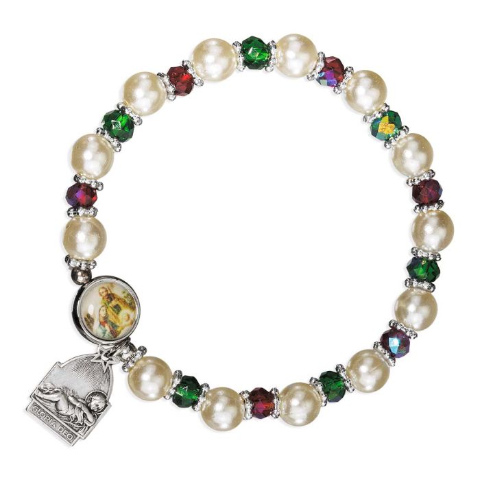 Christmas Bracelet with Nativity Medal