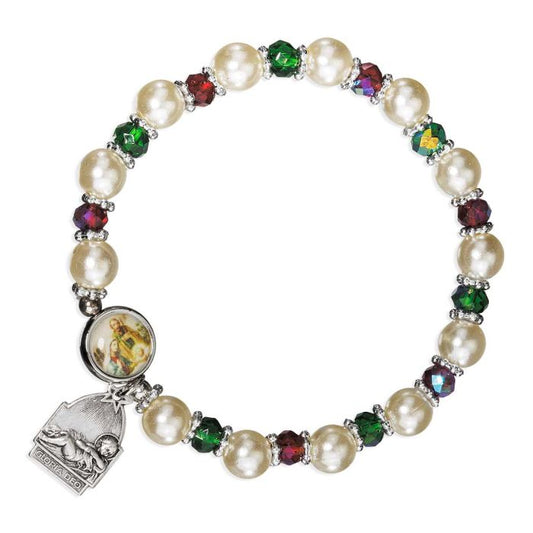 Christmas Bracelet with Nativity Medal