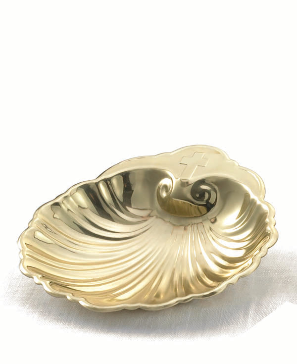5" Baptismal Shell | Brass/Lacquer