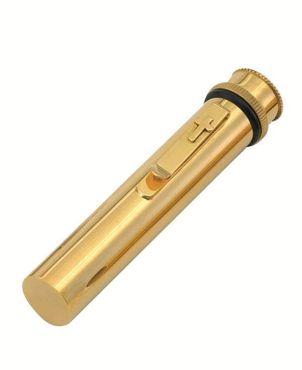 4 1/8" Holy Water Sprinkler with Pocket Clip | 24K Gold Plated | With Vinyl Burse/Box