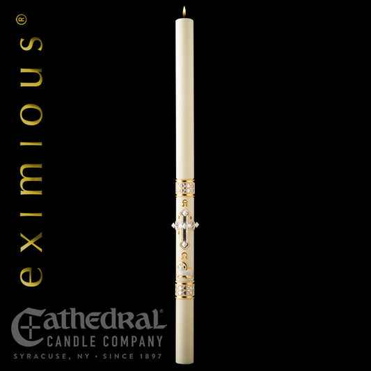 Merciful Lamb™ eximious® Paschal Candle | 51% Beeswax | All Sizes